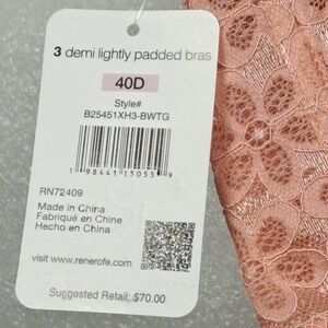 Set Of 2 Demi Lightly Padded Lace Bras